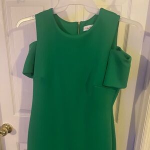 Calvin Klein cold shoulder sheath dress